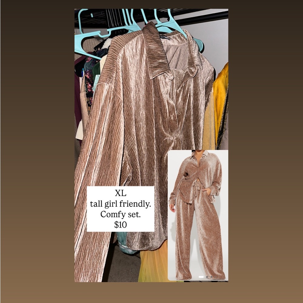Fashion Nova Tan Comfy Set
